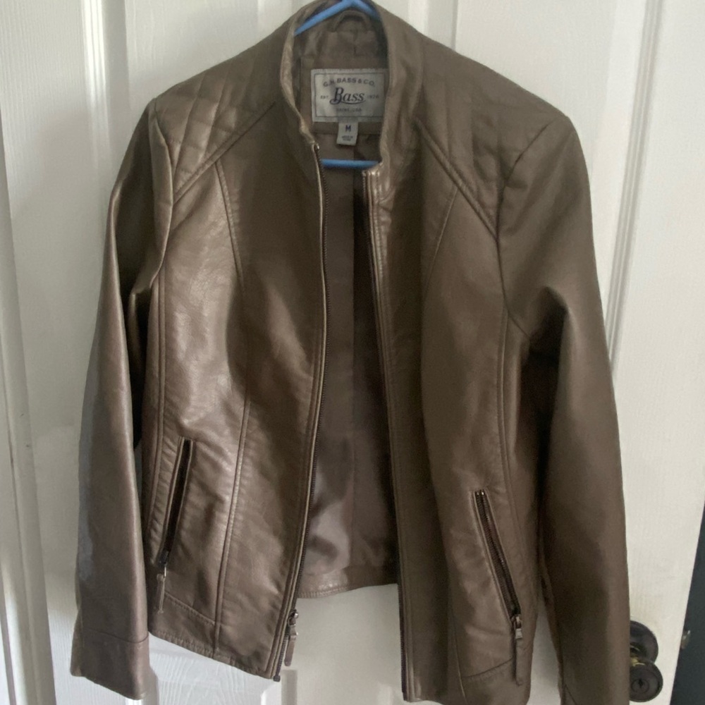 G.H. Bass & Co. Tan Leather Jacket